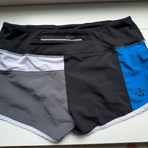 Rabbit Blue and Black Running Shorts - Picture 3 of 5